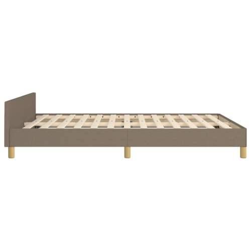 Okvir za krevet bez madraca smeđesivi 140 x 190 cm od tkanine - Sivo-smeđa 140 x 190 cm Okomite pruge Cijena