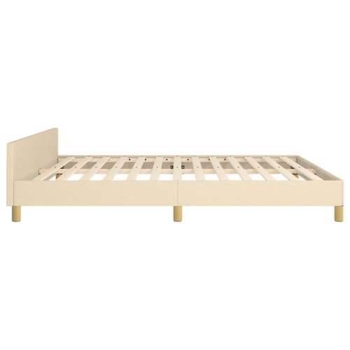 Okvir za krevet bez madraca krem 180 x 200 cm od tkanine - Krema 180 x 200 cm Okomite pruge Cijena