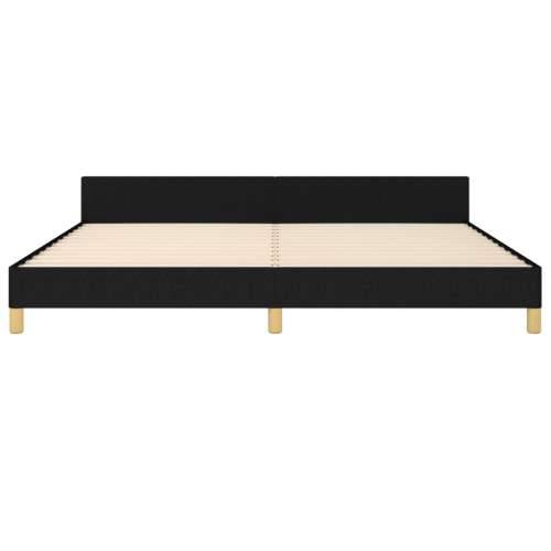 Okvir za krevet bez madraca crni 200x200 cm od tkanine - Crna 200 x 200 cm Okomite pruge Cijena