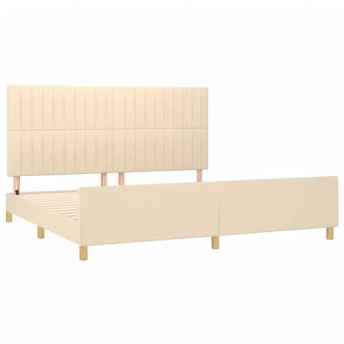Okvir za krevet bez madraca krem 200x200 cm od tkanine - Krema 200 x 200 cm Okomite pruge Cijena