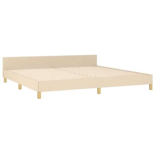 Okvir za krevet bez madraca krem 200x200 cm od tkanine - Krema 200 x 200 cm Okomite pruge Cijena