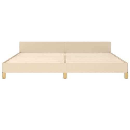 Okvir za krevet bez madraca krem 200x200 cm od tkanine - Krema 200 x 200 cm Okomite pruge Cijena