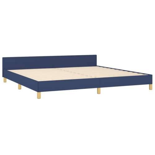Okvir za krevet bez madraca plavi 200x200 cm od tkanine - Plava 200 x 200 cm Okomite pruge Cijena