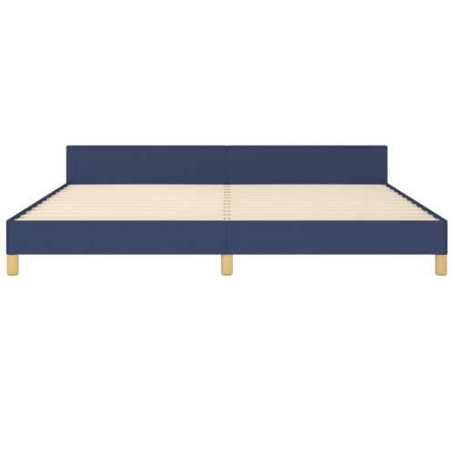 Okvir za krevet bez madraca plavi 200x200 cm od tkanine - Plava 200 x 200 cm Okomite pruge Cijena