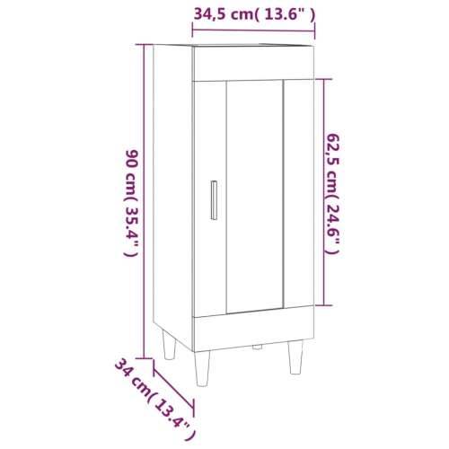 Komoda boja smeđeg hrasta 34,5 x 34 x 90 cm konstruirano drvo - Smeđi hrast 1 Cijena