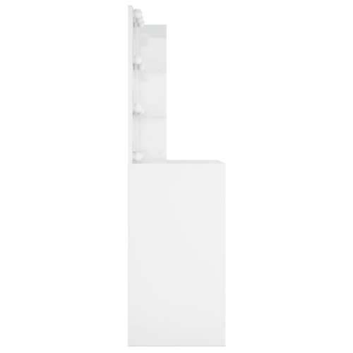 Toaletni stolić s LED svjetlima sjajni bijeli 60 x 40 x 140 cm Cijena
