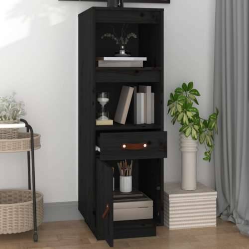 Visoka komoda crni 34 x 40 x 108,5 cm od masivne borovine Crna 1 Cijena