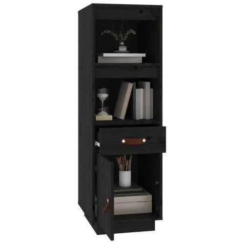 Visoka komoda crni 34 x 40 x 108,5 cm od masivne borovine Crna 1 Cijena