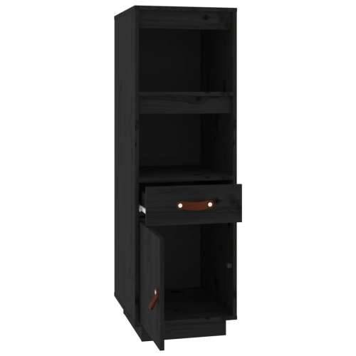 Visoka komoda crni 34 x 40 x 108,5 cm od masivne borovine Crna 1 Cijena