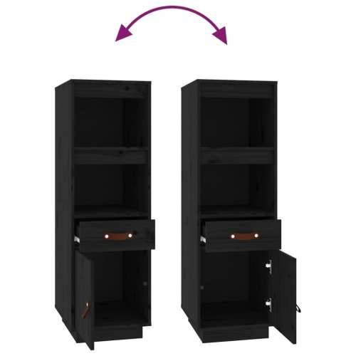 Visoka komoda crni 34 x 40 x 108,5 cm od masivne borovine Crna 1 Cijena