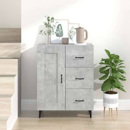 Komoda siva boja betona 69,5 x 34 x 90 cm od konstruiranog drva - Beton siva 1 Cijena