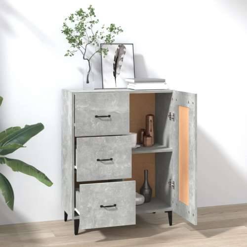 Komoda siva boja betona 69,5 x 34 x 90 cm od konstruiranog drva - Beton siva 1 Cijena