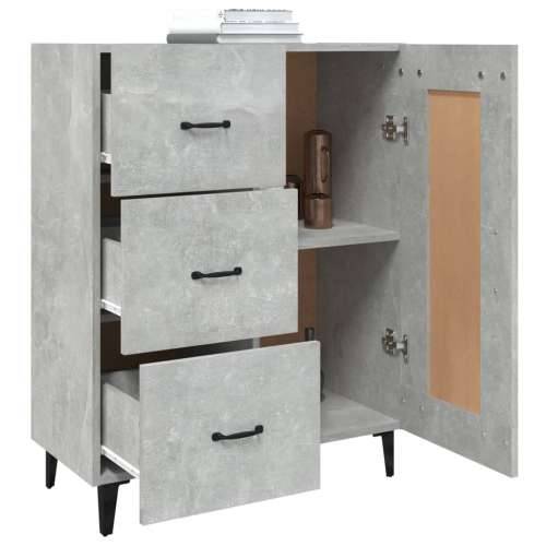 Komoda siva boja betona 69,5 x 34 x 90 cm od konstruiranog drva - Beton siva 1 Cijena