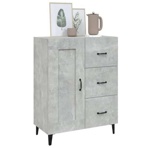 Komoda siva boja betona 69,5 x 34 x 90 cm od konstruiranog drva - Beton siva 1 Cijena