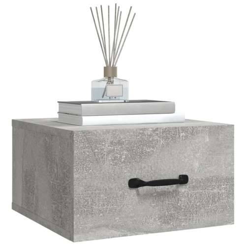 Zidni noćni ormarići 2 kom siva boja betona 35 x 35 x 20 cm  - Beton siva 2 Cijena
