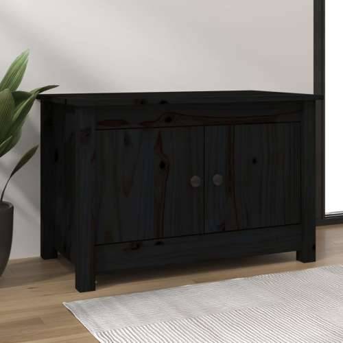 Ormarić za cipele crni 70 x 38 x 45,5 cm od masivne borovine - Crna 1 Cijena