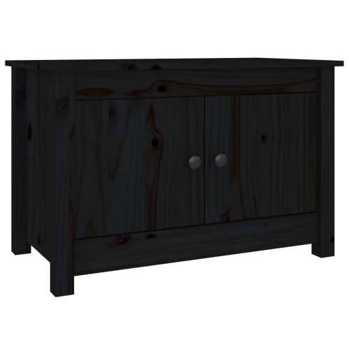 Ormarić za cipele crni 70 x 38 x 45,5 cm od masivne borovine - Crna 1 Cijena