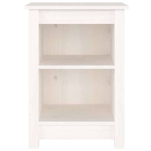 Noćni ormarići 2 kom bijeli 40x35x55 cm od masivne borovine - Bijela 2 Cijena