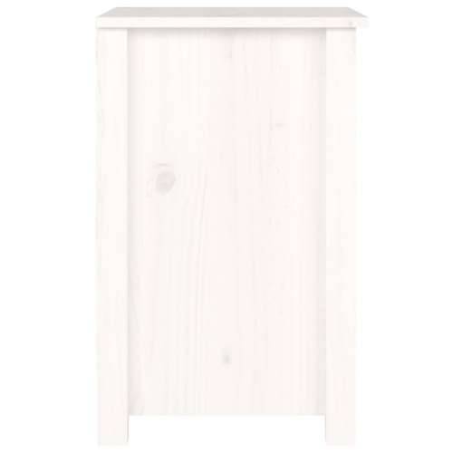 Noćni ormarići 2 kom bijeli 40x35x55 cm od masivne borovine - Bijela 2 Cijena