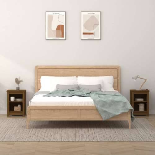 Noćni ormarići 2 kom boja meda 40x35x55 cm od masivne borovine - boja meda 2 Cijena