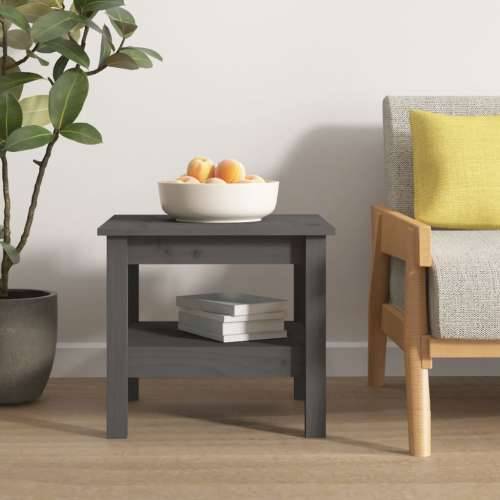 Stolić za kavu sivi 45 x 45 x 40 cm od masivne borovine - Siva 45 x 45 x 40 cm 1 Cijena