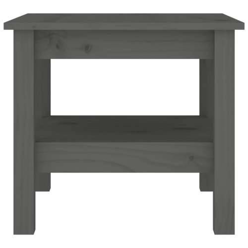 Stolić za kavu sivi 45 x 45 x 40 cm od masivne borovine - Siva 45 x 45 x 40 cm 1 Cijena