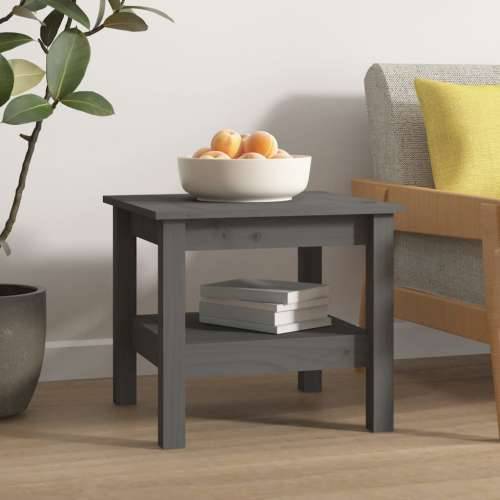 Stolić za kavu sivi 45 x 45 x 40 cm od masivne borovine - Siva 45 x 45 x 40 cm 1 Cijena