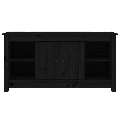 TV ormarić crni 103 x 36,5 x 52 cm od masivne borovine - Crna 1 Cijena