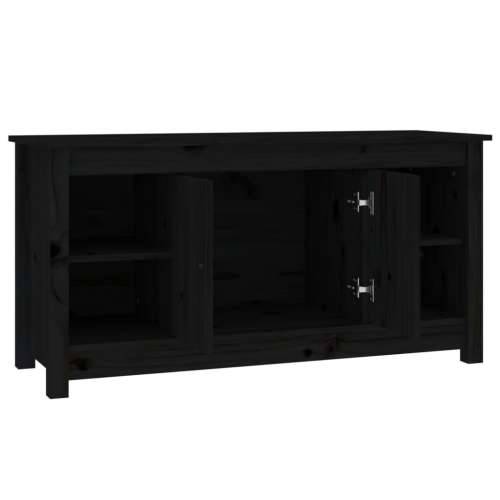 TV ormarić crni 103 x 36,5 x 52 cm od masivne borovine - Crna 1 Cijena
