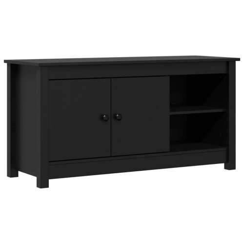 TV ormarić crni 103 x 36,5 x 52 cm od masivne borovine - Crna 1 Cijena