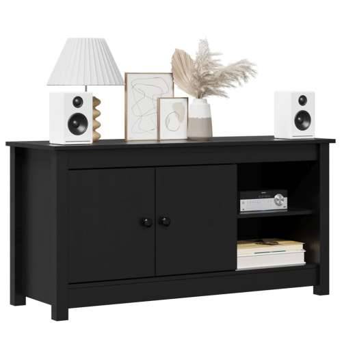 TV ormarić crni 103 x 36,5 x 52 cm od masivne borovine - Crna 1 Cijena
