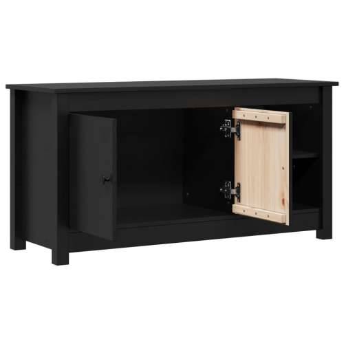 TV ormarić crni 103 x 36,5 x 52 cm od masivne borovine - Crna 1 Cijena
