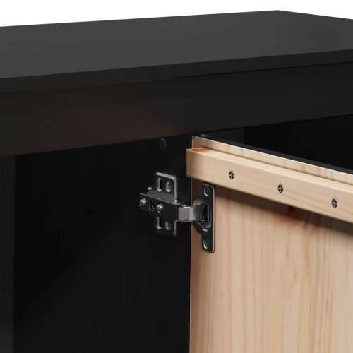 TV ormarić crni 103 x 36,5 x 52 cm od masivne borovine - Crna 1 Cijena