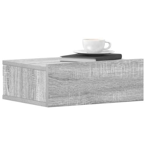 Viseći noćni ormarić boja hrasta 40x30x15 cm konstruirano drvo - Sivi hrast sonoma 1 Cijena