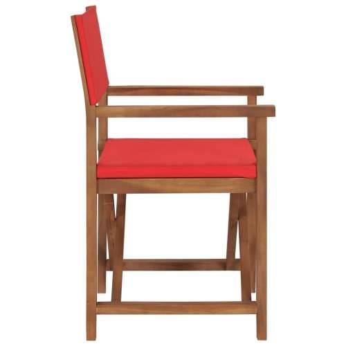 Redateljske stolice 2 kom od masivne tikovine crvene Cijena