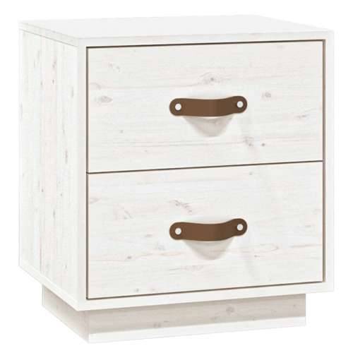 Noćni ormarići 2 kom bijeli 40 x 34 x 45 cm od masivne borovine - Bijela 2 Cijena