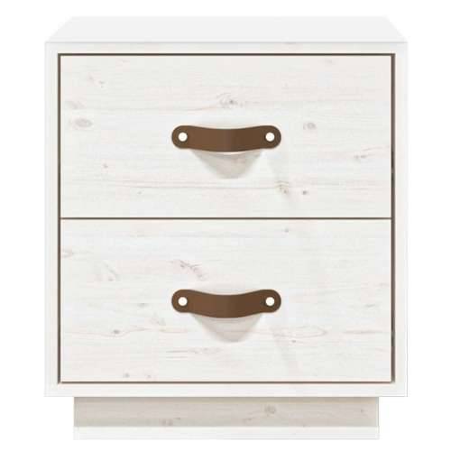 Noćni ormarići 2 kom bijeli 40 x 34 x 45 cm od masivne borovine - Bijela 2 Cijena