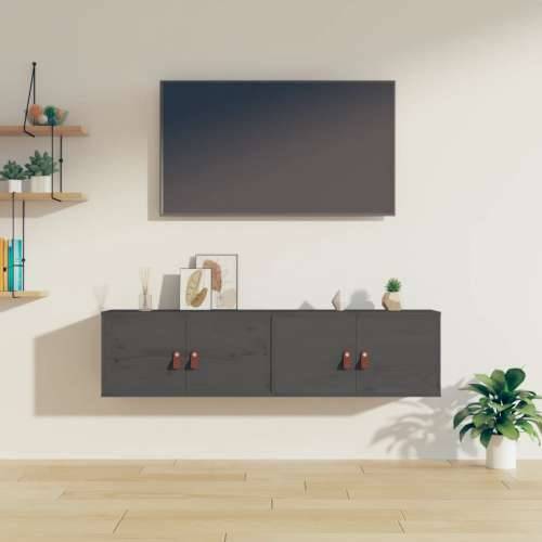 Zidni ormarići 2 kom sivi 60 x 30 x 30 cm od masivne borovine Cijena