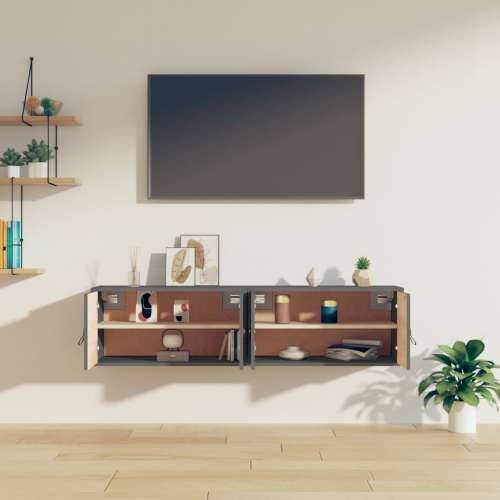 Zidni ormarići 2 kom sivi 60 x 30 x 30 cm od masivne borovine Cijena