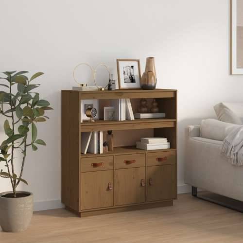 Visoka komoda boja meda 100 x 40 x 108,5 cm od masivne borovine boja meda 1 Cijena