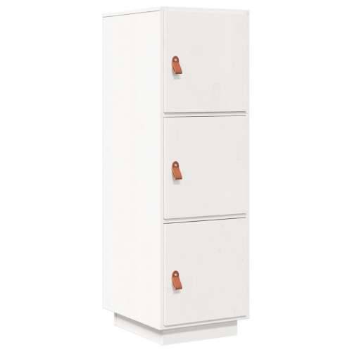 Visoka komoda bijela 34 x 40 x 108,5 cm od masivne borovine - Bijela 1 Cijena