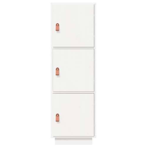 Visoka komoda bijela 34 x 40 x 108,5 cm od masivne borovine - Bijela 1 Cijena