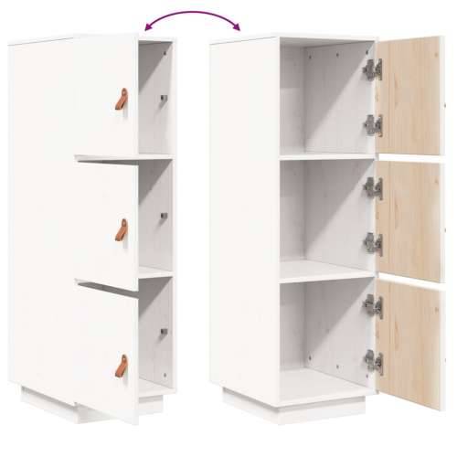 Visoka komoda bijela 34 x 40 x 108,5 cm od masivne borovine - Bijela 1 Cijena