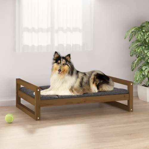 Krevet za pse boja meda 95,5x65,5x28cm od masivne borovine Cijena