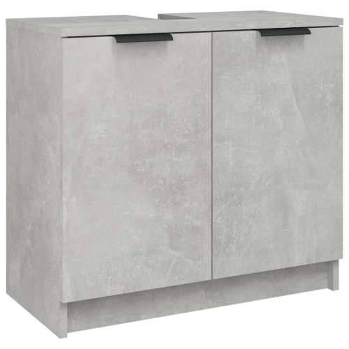 4-dijelni set kupaonskih ormarića siva boja betona drveni Cijena
