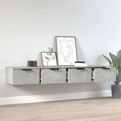 Zidni ormarići 2 kom boja siva betona 68x30x20 cm drveni - Beton siva 2 1 Cijena