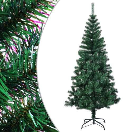 Umjetno božićno drvce s obojenim vrhovima zeleno 240 cm PVC - Zelena 240 x 120 cm 1 Cijena