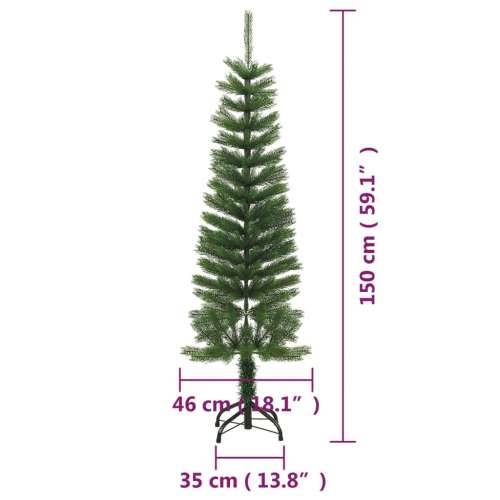 Umjetno usko božićno drvce sa stalkom 150 cm PE - 150 x 46 cm 1 Cijena