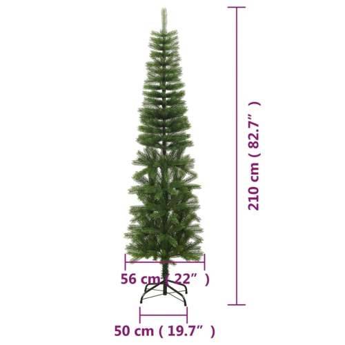 Umjetno usko božićno drvce sa stalkom 210 cm PE - 210 x 56 cm 1 Cijena