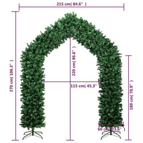 Luk od božićnih drvca zeleni 270 cm - Zelena 270 x 215 cm 1 Cijena